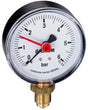 CALEFFI Manometer 557, 0-10 bar, 50 mm, 1/4" AG, radial – Präzisionsdruckmessung