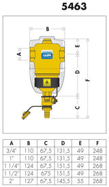 CALEFFI DIRTMAG Schlammabscheider 1" IG mit Magnet und Isolierung – Serie 546