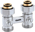 CALEFFI Zweirohr Hahnblock 301 Durchgang 3/4″ IG x 3/4″ AG – für Heizkörper