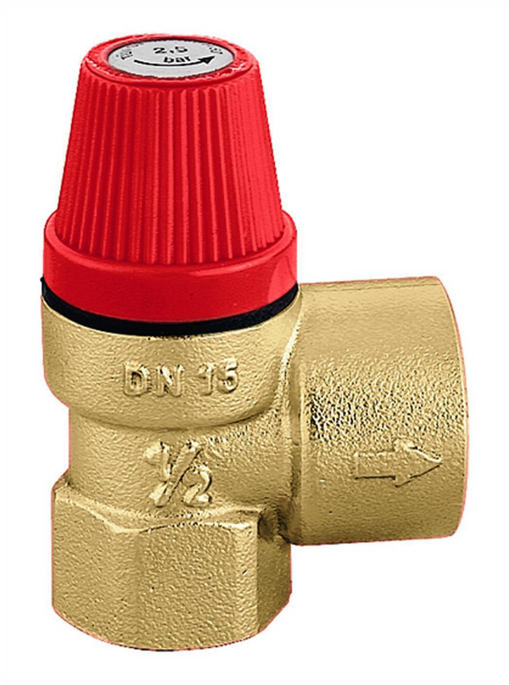 CALEFFI Membran-Sicherheitsventil 1/2" x 3/4", 3 bar – Serie 532 für Heizungsanlagen