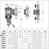 CALEFFI Schlammabscheider DIRTMAG mit Magnet, Technopolymer 3/4" IG – für Heizungsanlagen