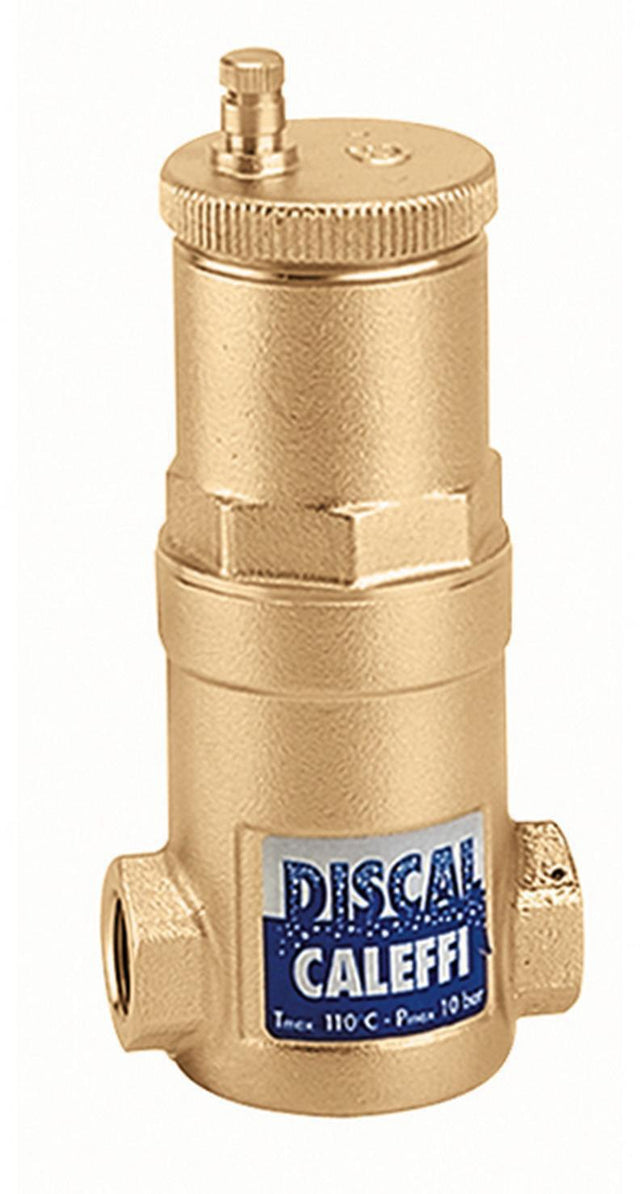 CALEFFI Mikroblasenabscheider Discal Messing 3/4" – Serie 551, 10 bar, 110 °C