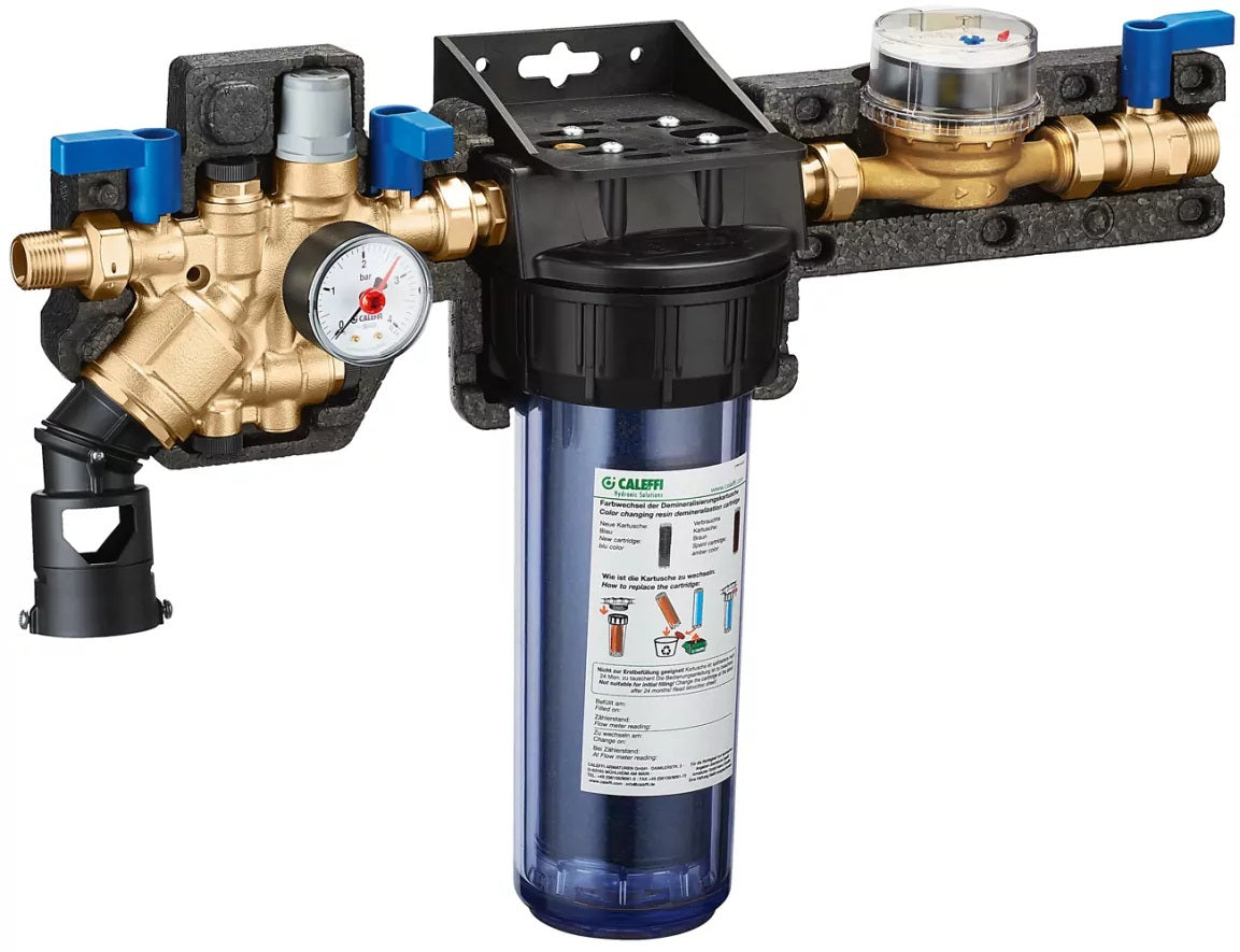 CALEFFI FüllKombi BA Plus 1/2" Nachfüll- und Aufbereitungssystem mit 0,75 l Entsalzungskartusche