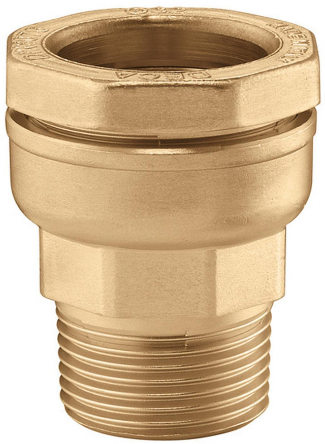 CALEFFI Anschlussverschraubung AG 20 mm x 1/2" AG für PE-Kunststoffrohr, Messing, Serie 861