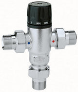 CALEFFI Thermomischer 521 einstellbar, verchromt, 3/4" AG, 30-65 °C