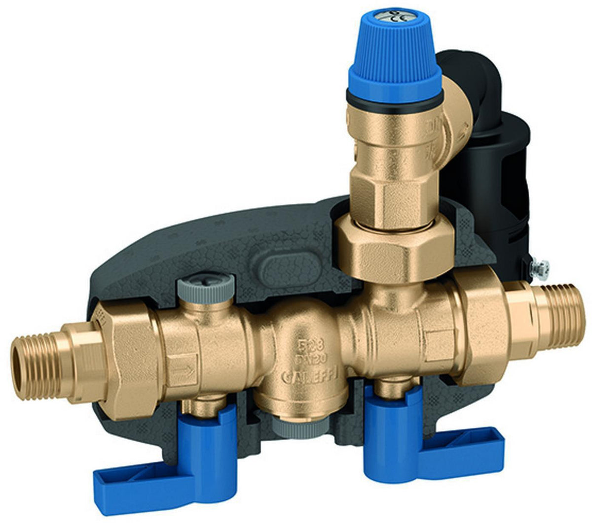CALEFFI Sicherheitsgruppe DN 20 – 3/4" – 6 bar für Warmwasserbereiter