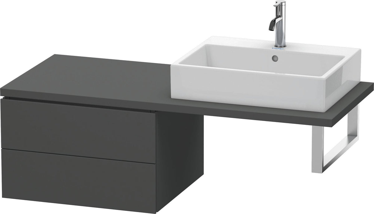 Duravit L-Cube Konsolenunterschrank 620 mm Weiß Matt mit 2 Schubkästen und Tip-on-Technik