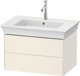 DURAVIT White Tulip Waschtischunterbau 684 mm, 2 Schubkästen, Nussbaum/Taupe HGL