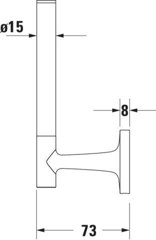 DURAVIT Starck T Ersatzrollenhalter aus verchromtem Edelstahl, Wandmontage