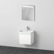 Duravit No.1 Möbel-Set 600x450mm Weiß Matt mit Waschtisch, Unterbau, Auszug und Spiegel