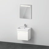 Duravit No.1 Möbel-Set 600x450mm Weiß Matt mit Waschtisch, Unterbau, Auszug und Spiegel