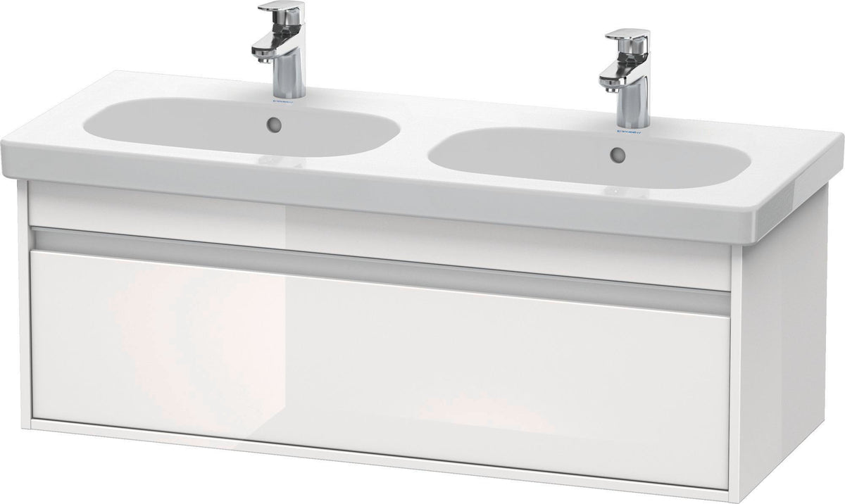 DURAVIT Ketho Waschtischunterbau wandhängend 1150 mm, 1 Auszug, weiß matt – mit Soft-Close