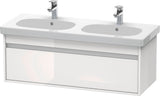 DURAVIT Ketho Waschtischunterbau wandhängend 1150 mm, 1 Auszug, weiß matt – mit Soft-Close