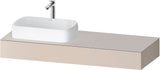 DURAVIT Qatego Konsole Studio F. A. Porsche 1400 mm wandhängend mit Ausschnitt links
