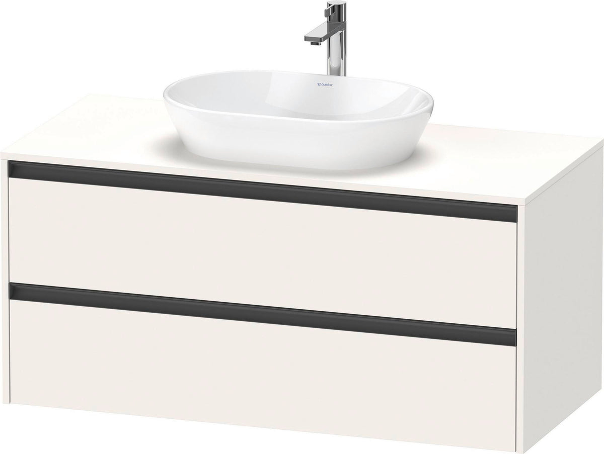 Duravit Ketho.2 Konsolen-Waschtischunterbau 1200 mm betongrau matt mit 2 Schubkästen