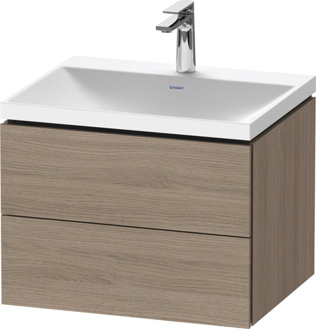 DURAVIT L-Cube Waschtischset 600x480x480 mm Nussbaum Matt mit Tip-on Technik