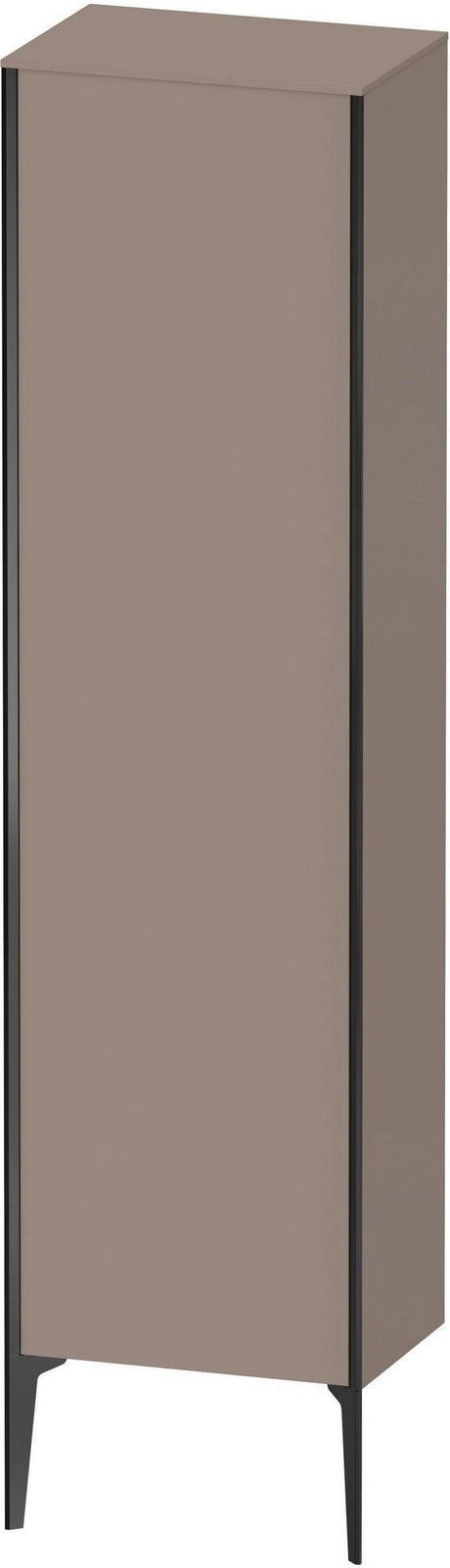 Duravit Hochschrank XViu 1770 mm mit Tip-on Technik und Soft-Close, links, matt schwarz/basalt