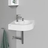 Duravit Eck-Waschtisch Architec 635 mm weiß, wandhängend, 1 Hahnloch, ohne Überlauf