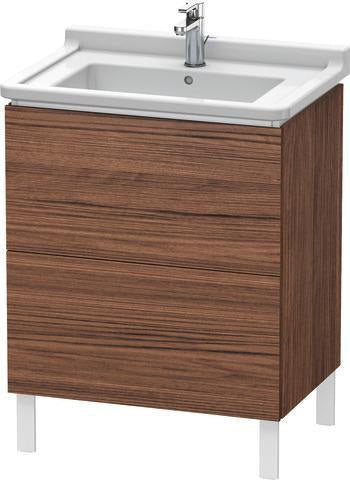 Duravit L-Cube Waschtischunterbau 469x670x712 mm taupe matt – 2 Auszüge, Tip-On, für Starck 3