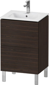 Duravit L-Cube Waschtischunterbau bodenstehend, 2 Auszüge, Weiß Matt, 520 mm