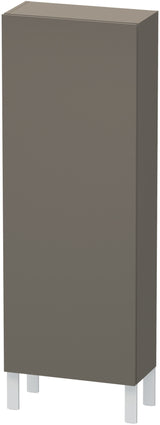 Duravit L-Cube Halbhochschrank 500 mm, 1 Tür links, betongrau matt, wandhängend, Soft-Close