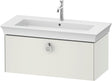 DURAVIT White Tulip Waschtischunterbau 984 mm, 1 Auszug, wandhängend, weiß seidenmatt, mit Griff