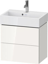 Duravit L-Cube Waschtischunterbau 584 mm taupe supermatt mit 2 Schubkästen und Tip-On-Technik