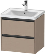 DURAVIT Ketho.2 Waschtischunterbau wandhängend 584 mm betongrau matt mit 2 Schubkästen
