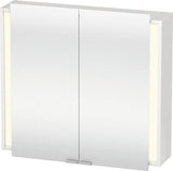Duravit Ketho Spiegelschrank 800 mm, weiß matt, LED-beleuchtet, 2 Türen, Sensorschalter
