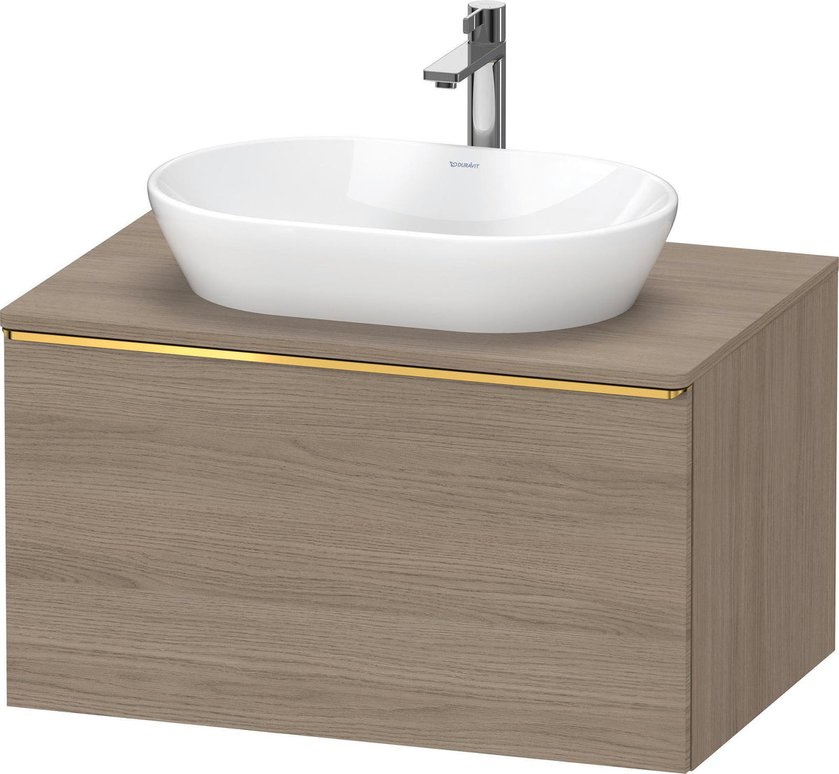 Duravit D-Neo Konsolenwaschtischunterbau 800 mm Eiche Terra Matt mit Auszug