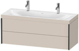 Duravit Möbelwaschtischset XVIU 1200x480mm Chaos mit Unterbau, 2 Schubkästen, Nussbaum mitte