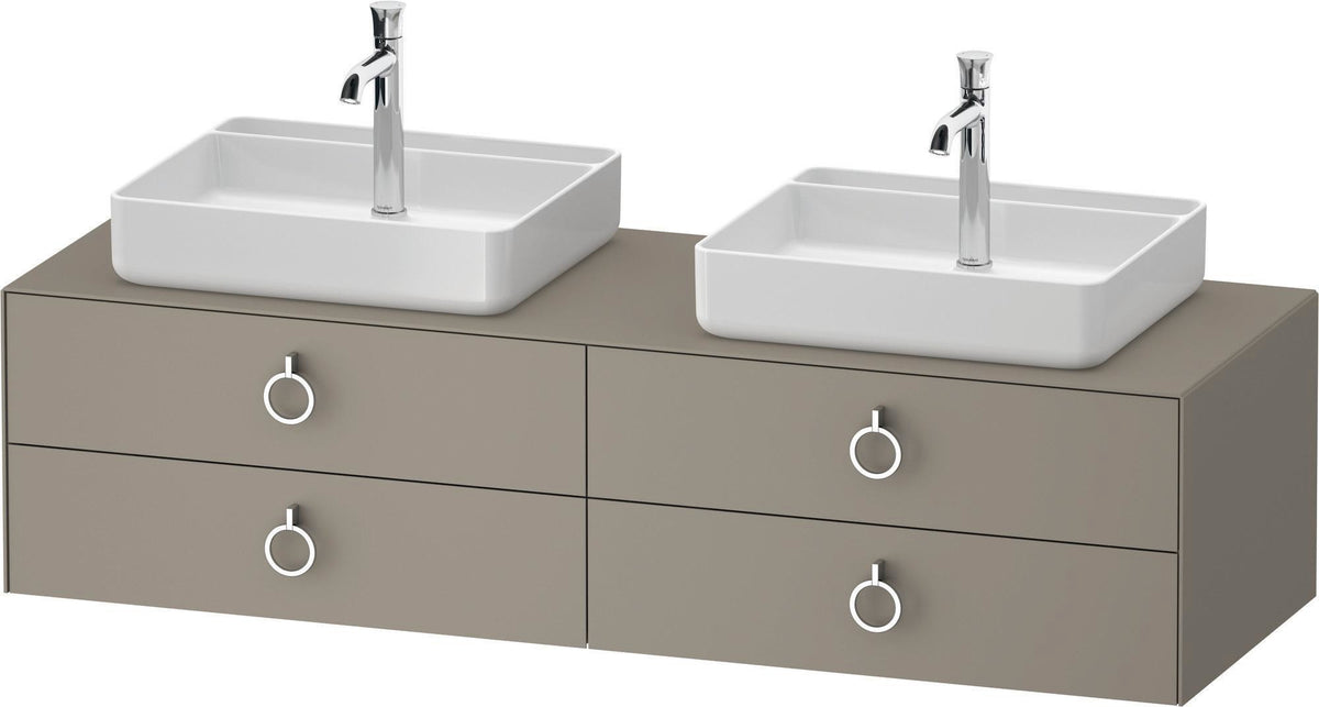 DURAVIT White Tulip Konsolen-Waschtischunterbau 1600 mm, 4 Schubkästen, LED, Philippe Starck