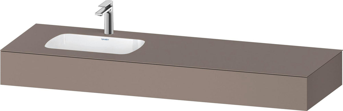 DURAVIT Qatego Einbau-Waschtisch mit Konsole 1600x550x170mm Weiß Hochglanz links