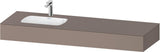 DURAVIT Qatego Einbau-Waschtisch mit Konsole 1600x550x170mm Weiß Hochglanz links