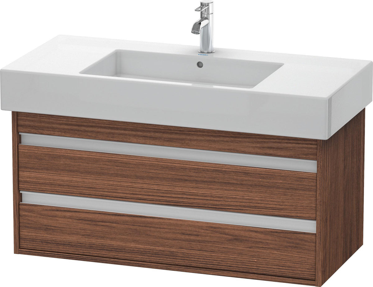 DURAVIT Ketho Waschtischunterbau 1000 mm wandhängend, 2 Schubkästen, basalt matt – mit Soft-Close