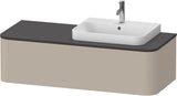 DURAVIT Happy D.2 Konsolenwaschtischunterbau 1300 mm taupe supermatt mit Tip-On und LED