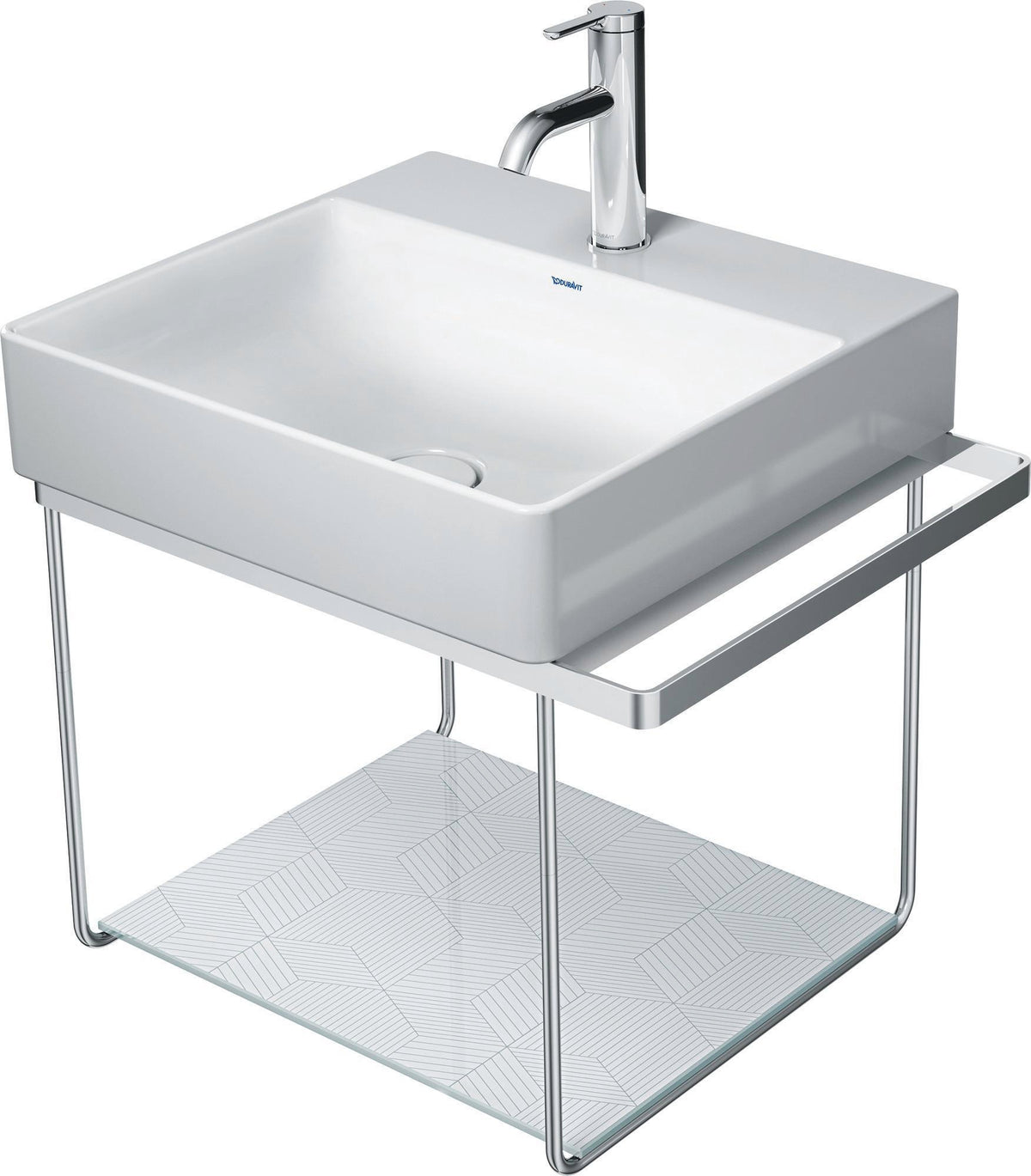 DURAVIT DuraSquare Metallkonsole für Waschtisch 235350, Chrom, wandhängend, 451x565x400 mm