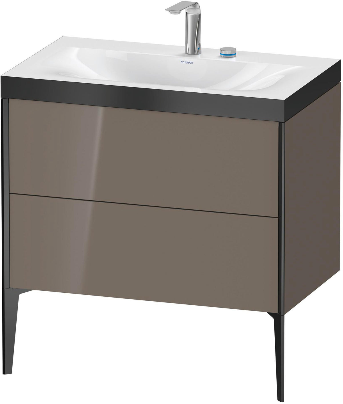 Duravit XViu c-bonded Waschtischset bodenstehend 800 mm mit 2 Auszügen, Push-Open und Soft-Close