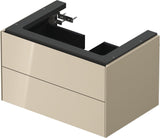 DURAVIT White Tulip Waschtischunterbau 684 mm, 2 Schubkästen, Nussbaum/Taupe HGL