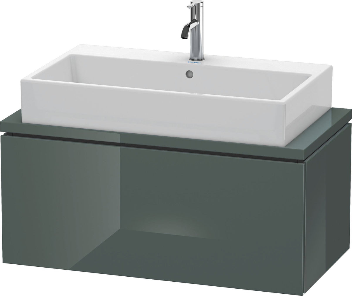 DURAVIT L-Cube Konsolenwaschtischunterbau 920 mm Amerikanisch Nussbaum mit 1 Auszug und Tip-on-Technik