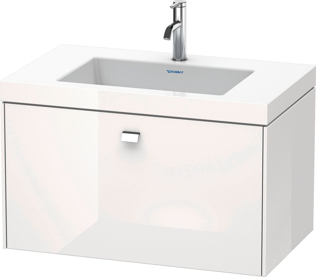 DURAVIT Brioso c-bonded Waschtischset 800 mm mit Unterschrank, 1 Auszug, betongrau matt