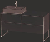 Duravit XSquare Waschtischunterbau 1400 mm mit integriertem Fußgestell – Becken links, s-matt