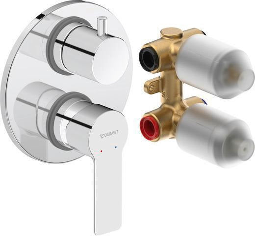 Duravit D-Code 2.0 Einh.-Wannenmischer UP Set Keramikmischsystem, Chrom HG
