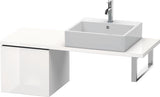Duravit L-Cube Konsolenunterschrank 420 mm flannel grey hochglanz mit Tip-on-Technik