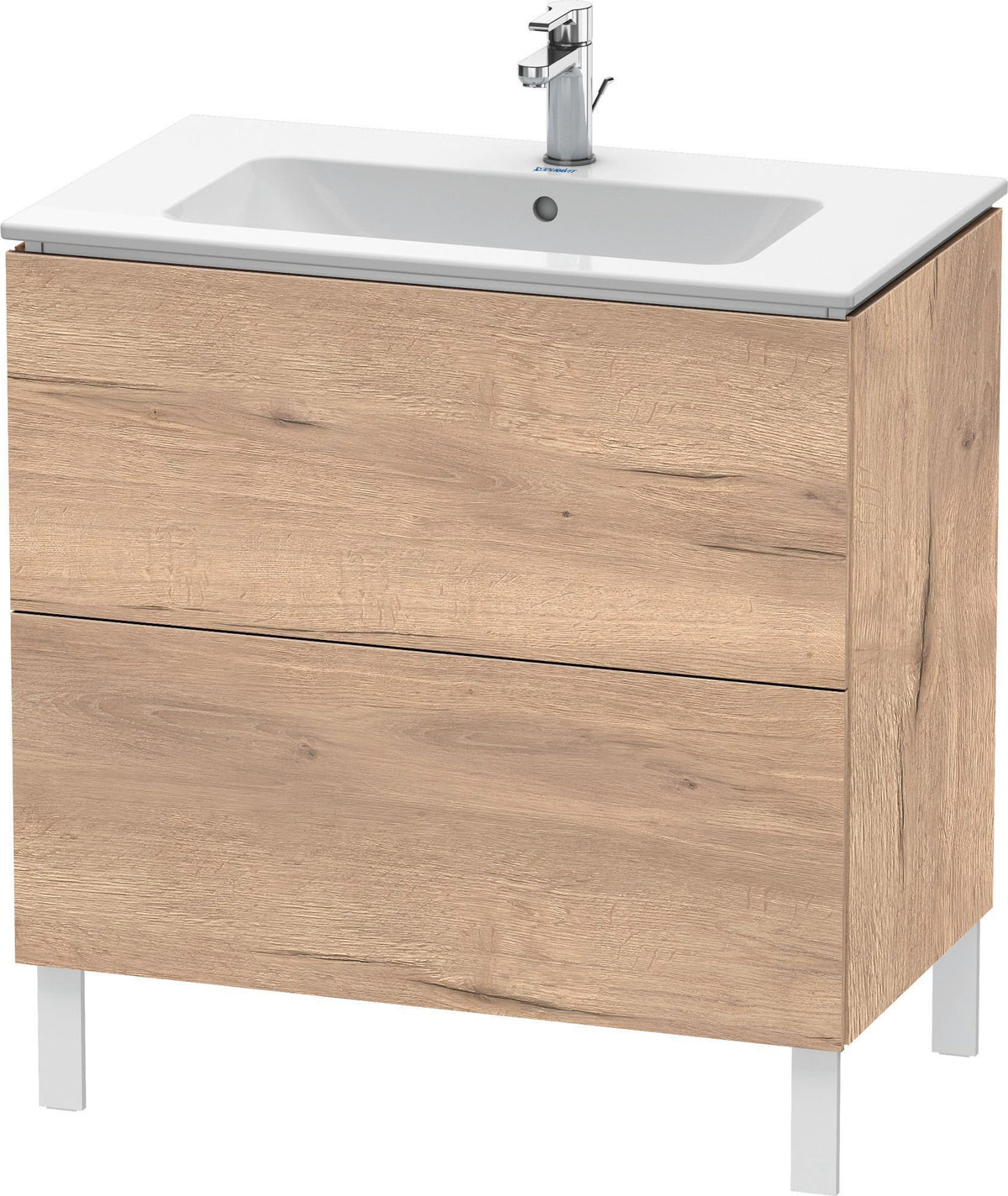 Duravit L-Cube Waschtischunterbau 820 mm taupe matt, 2 Auszüge, bodenstehend