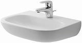 DURAVIT D-Code Handwaschbecken 450 mm weiß – Wandhängend, 1 Hahnloch, ohne Überlauf