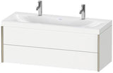 Duravit Möbelwaschtischset XVIU 1200x480mm Chaos mit Unterbau, 2 Schubkästen, Nussbaum mitte