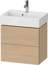 DURAVIT L-Cube Waschtischunterbau wandhängend, 2 Schubkästen, Weiß Matt, 584 mm
