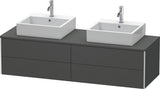Duravit XSquare Waschtischunterbau 1600 mm betongrau matt, 4 Schubkästen, wandhängend