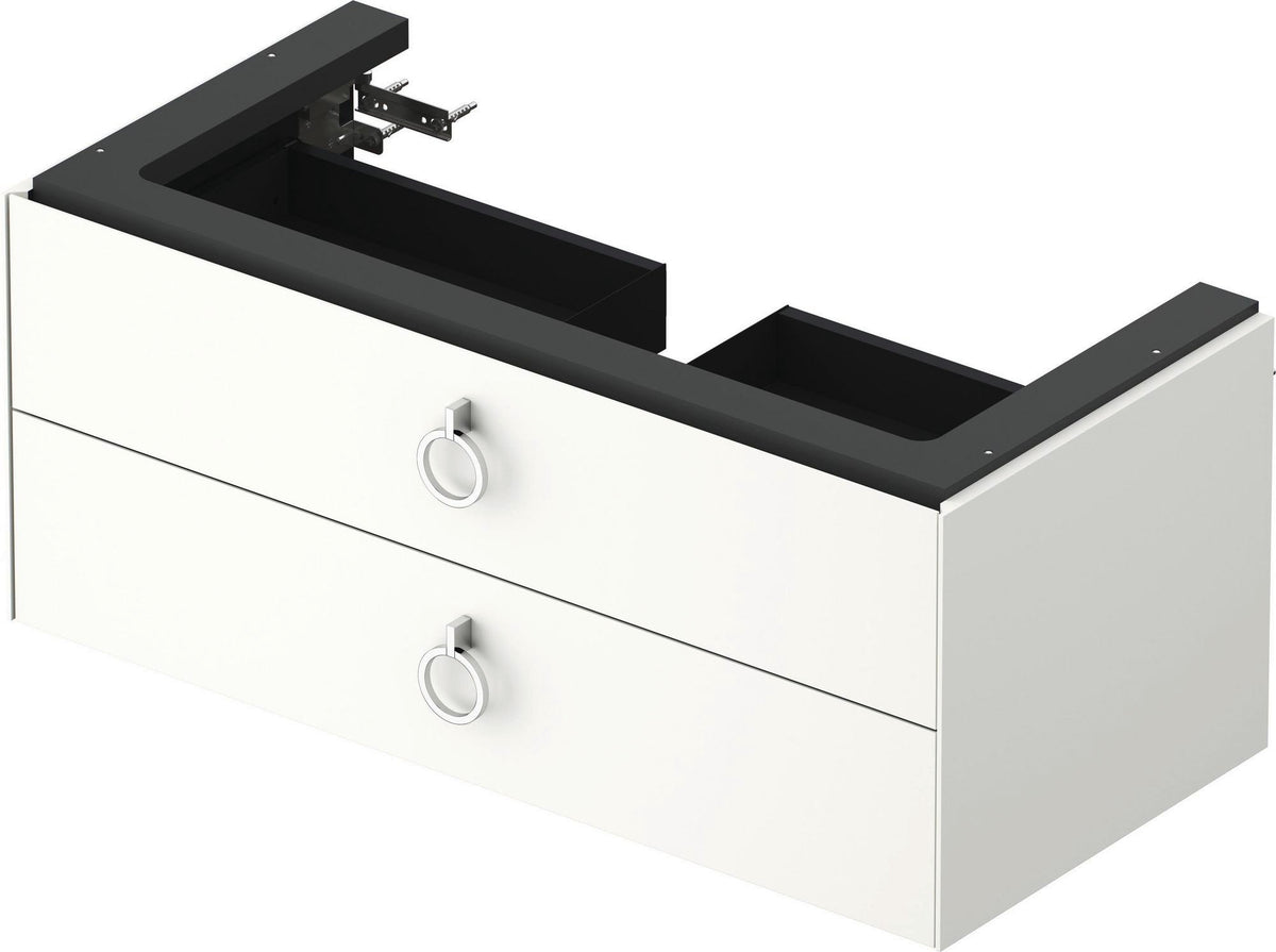 DURAVIT Waschtischunterbau White Tulip wandhängend 984 mm mit 2 Schubkästen, weiß seidenmatt